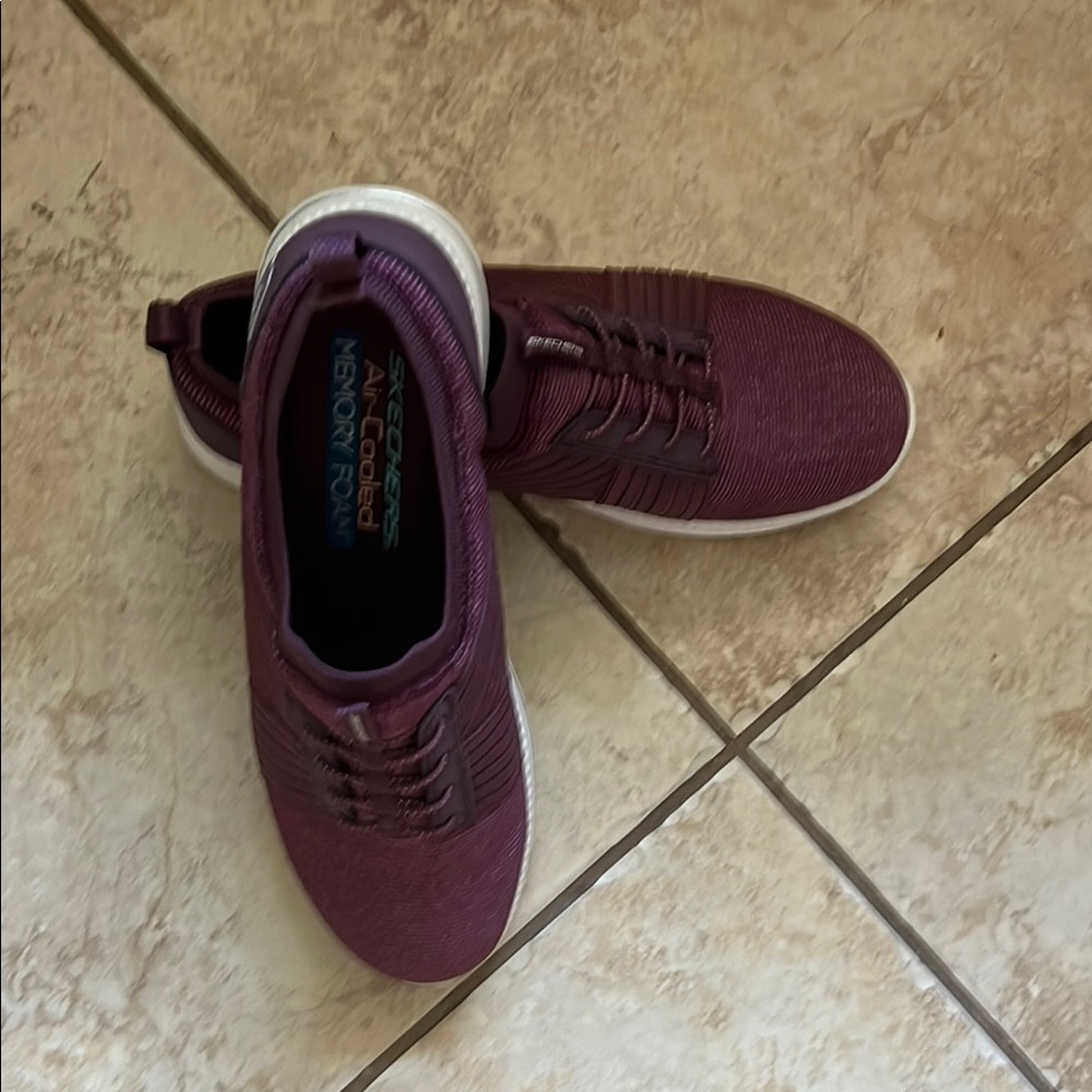 Skechers air cooled memory foam slip on sneakers